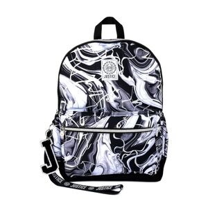 Justice Girls 17" Laptop Backpack withLanyard Black Marble Cute School NW…